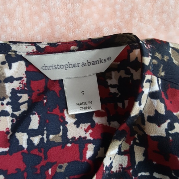 Christopher & Banks Burgundy Blouse - Picture 2 of 4